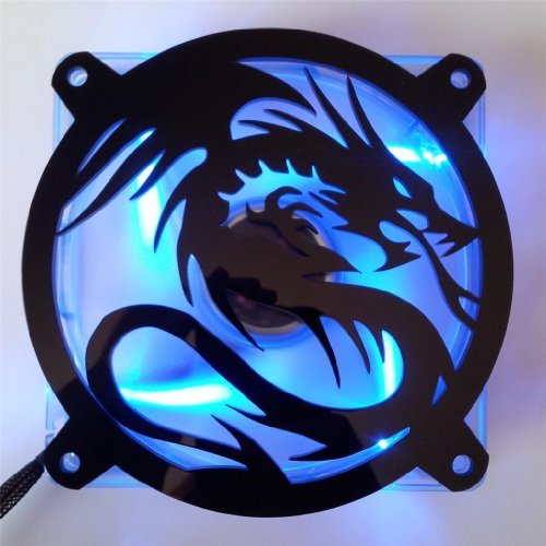 Custom Acrylic Flying Dragon Computer Fan Grill 80mm