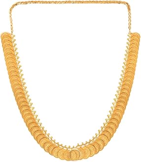 Jewellery Set Gold Plated Traditional Maharani Temple Coin Necklace Jewellery For Women & Girls