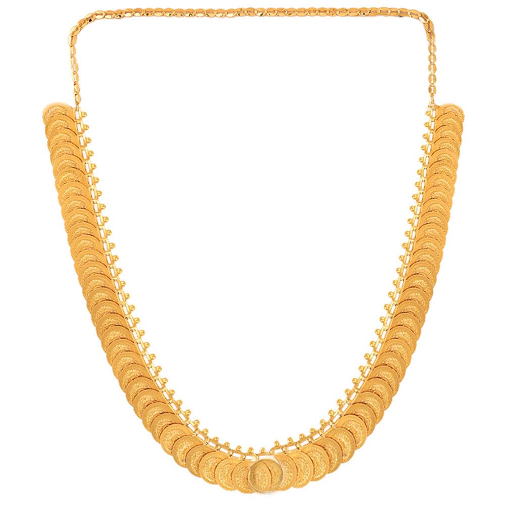 ZENEME Jewellery Set Gold Plated Traditional Maharani Temple Coin Necklace Jewellery For Women & Girls
