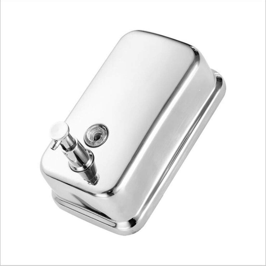 Wall Mounted Liquid Container, Wall Mounted Soap Dispenser Stainless Steel Chrome 800-1500ml(1000ml/33.8oz)