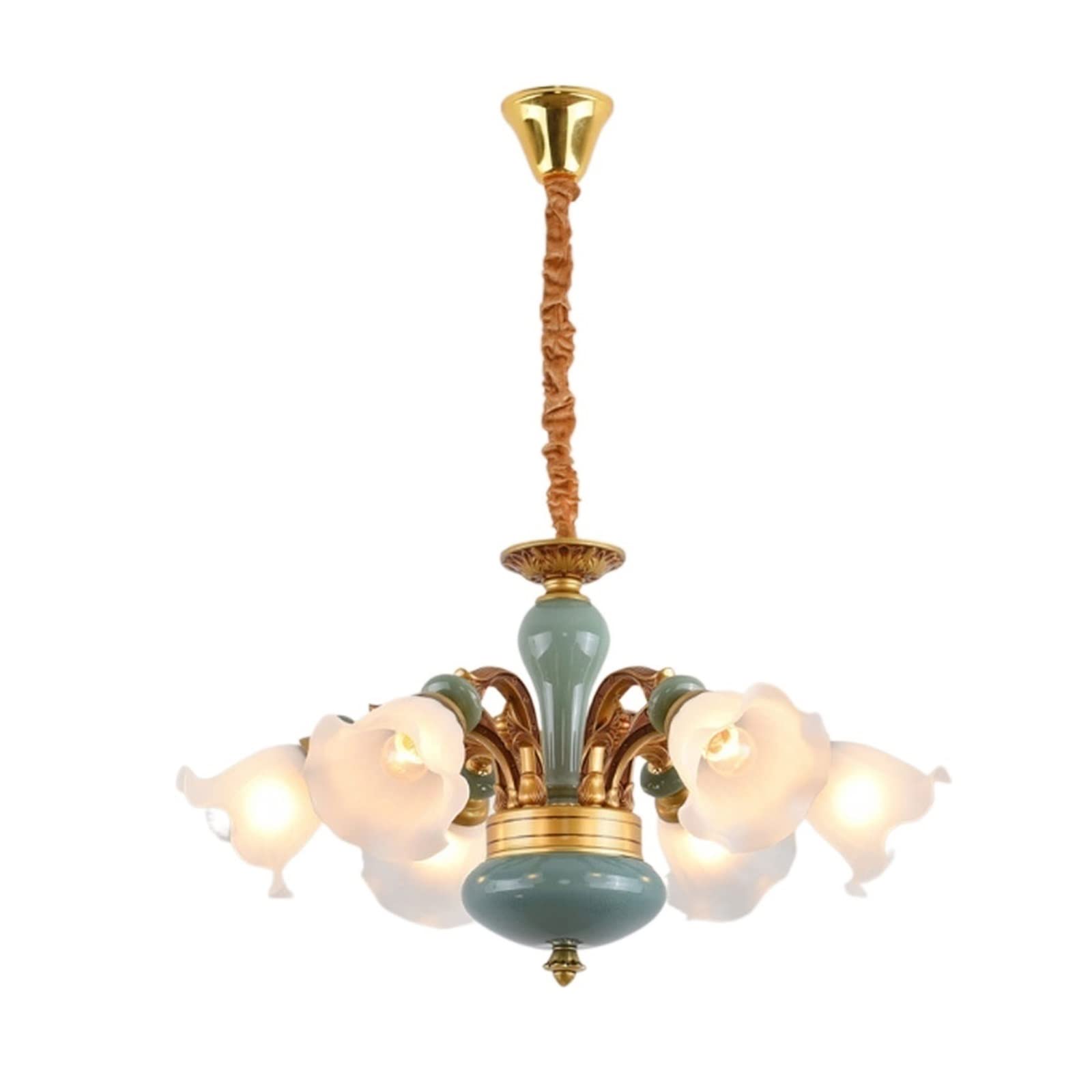 Lustre zinc 6 lampes fin pour supprimer les zones d'ombre du salon
