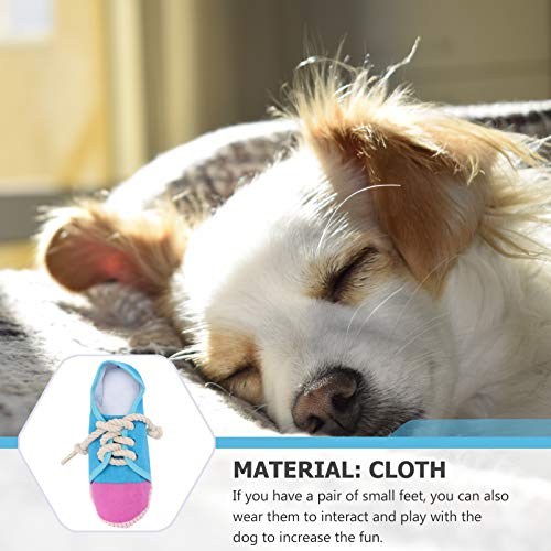 ULTECHNOVO Chinelos de Cachorro Brinquedo Mini Tênis Sapatos Brinquedo para Filhote de Cachorro Pequ