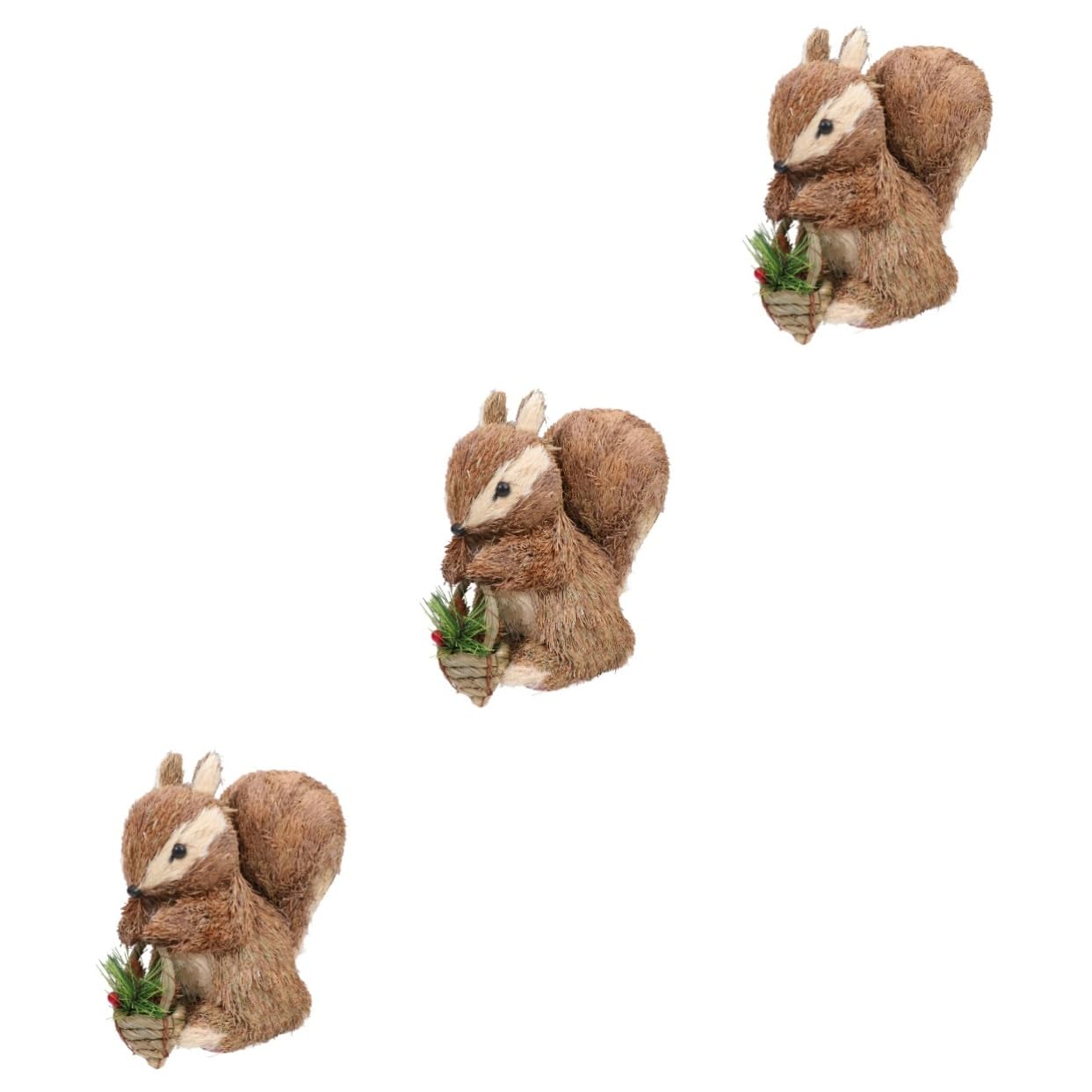 Ornements d'écureuil de Noël lot de 3 figurines cadeau idéal