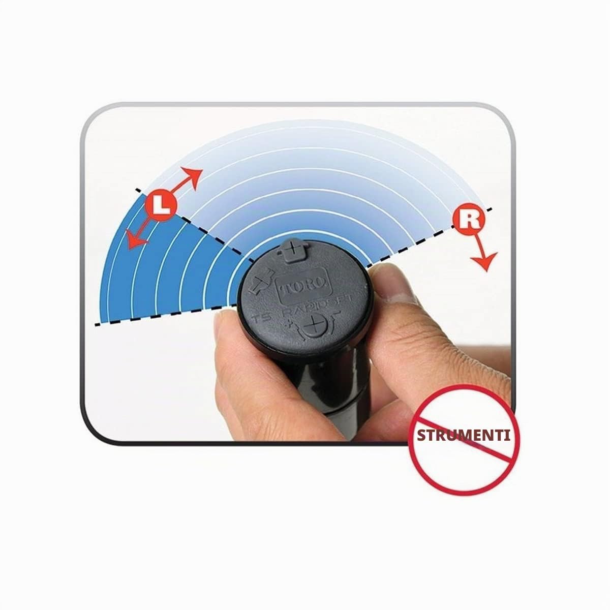 T5P RS (Rapid Set) Irrigatore per irrigazione Toro [Pack 5] Irrigatore con portata da 7,6 a 15,2 metri. Irrigatore con regolazione ad arco senza attrezzi. Diffusore di irrigazione prato