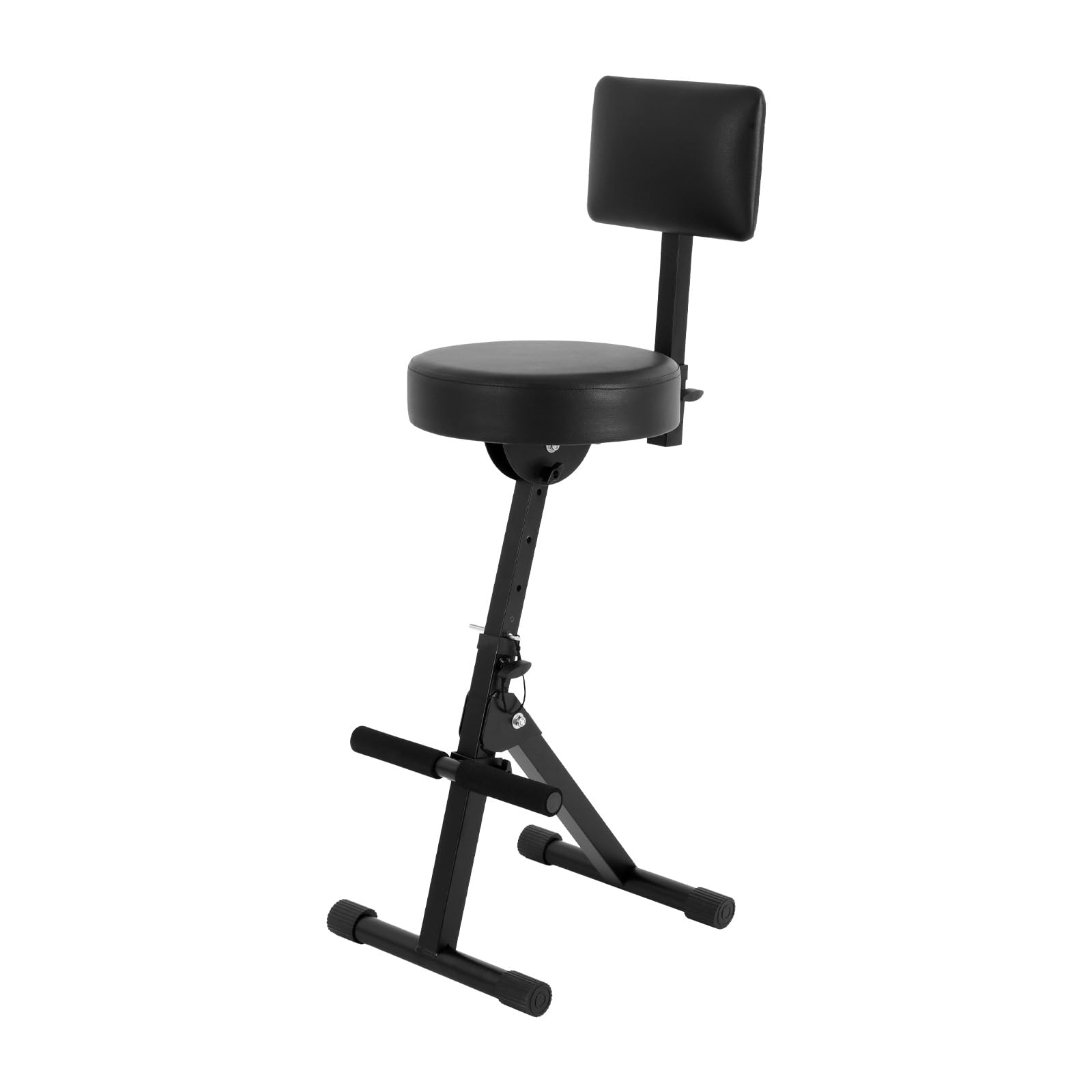 Tabouret de guitare pliable - Siège de guitare réglable en hauteur - Tabouret musical réglable - Tabouret de percussion, de bar - Charge maximale : 100 kg - Avec dossier et repose-pieds