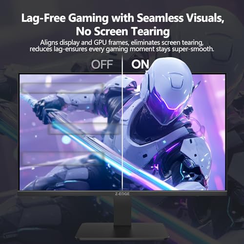 Image of Z-Edge 27 inch 180Hz 165Hz Gaming Monitor, FHD 1080p, MPRT 1ms, IPS Monitor Gaming, 300nits, 16.7M Colors, 120% sRGB, UG27F Frameless Bezel, DP x1, HDMI x1