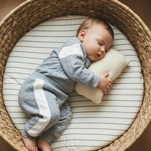 Image of Babieshouse Newborn Baby Boy Clothes Mamas Boy Bear Embroidery Long Sleeve Romper Pants Set Fall Winter Outfits 3-18 Months