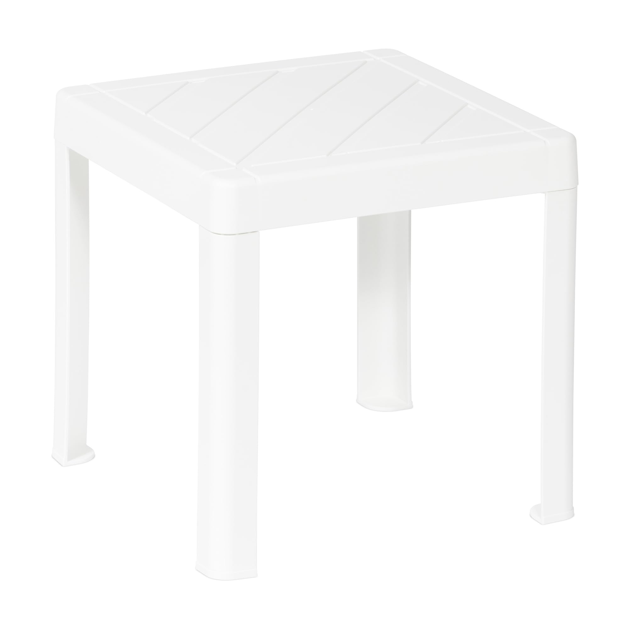 DEA HOME Tavolino per bambini POP plastica robusta bianco 39x39x38h cm leggero stabile sicuro montaggio facile senza attrezzi