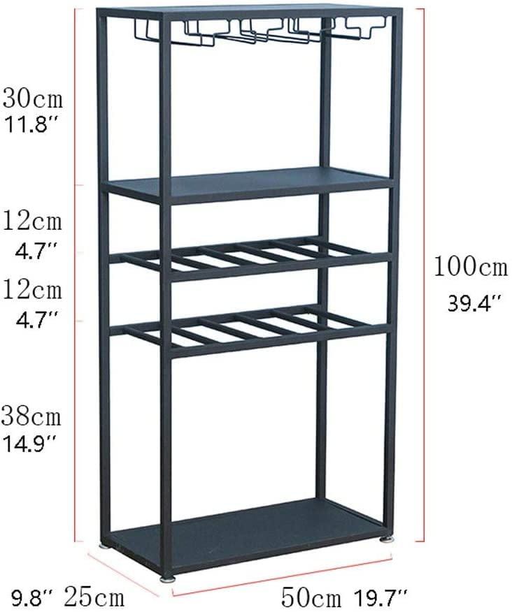 Soporte para botellas de vino de hierro negro NMGMJQ miniatura 2