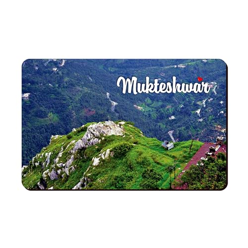 Image of Elegant Fridge Magnet with Themes |Rectangular Size Refrigerator Magnet with Magnetic Rubber Back | Pack of 1, 8.6cm X 5.4cm (Mukteshwar - Design 2)