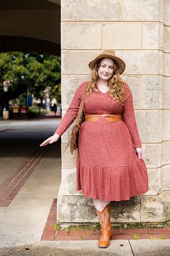 Image of RITERA Plus Size Dresses for Curvy Women Summer Spring Womens Dress V Neck Short Sleeve Casual Dress with Pockets XL-5XL