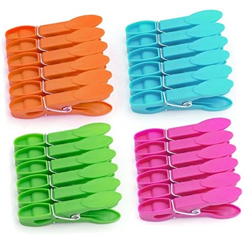 NZKNP 24Pcs Plastic Clothespins Cover