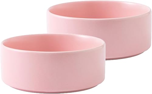Miniatura 21 de Juego de 2 cuencos de cerámica para perros y gatos, cuencos clásicos para alimentos y agua para gatitos, gatos y perros de razas de juguete, platos