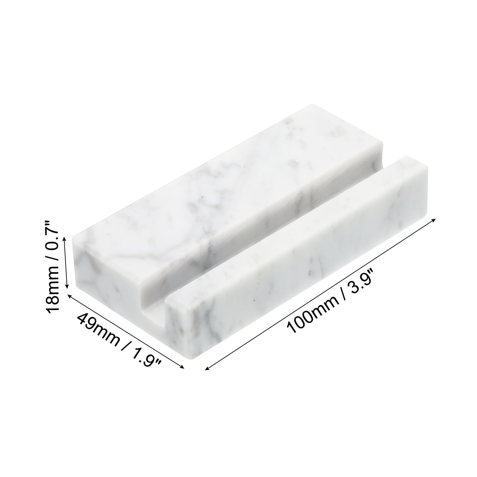 PATIKIL Business Card Holder, Marble, White - Image 2