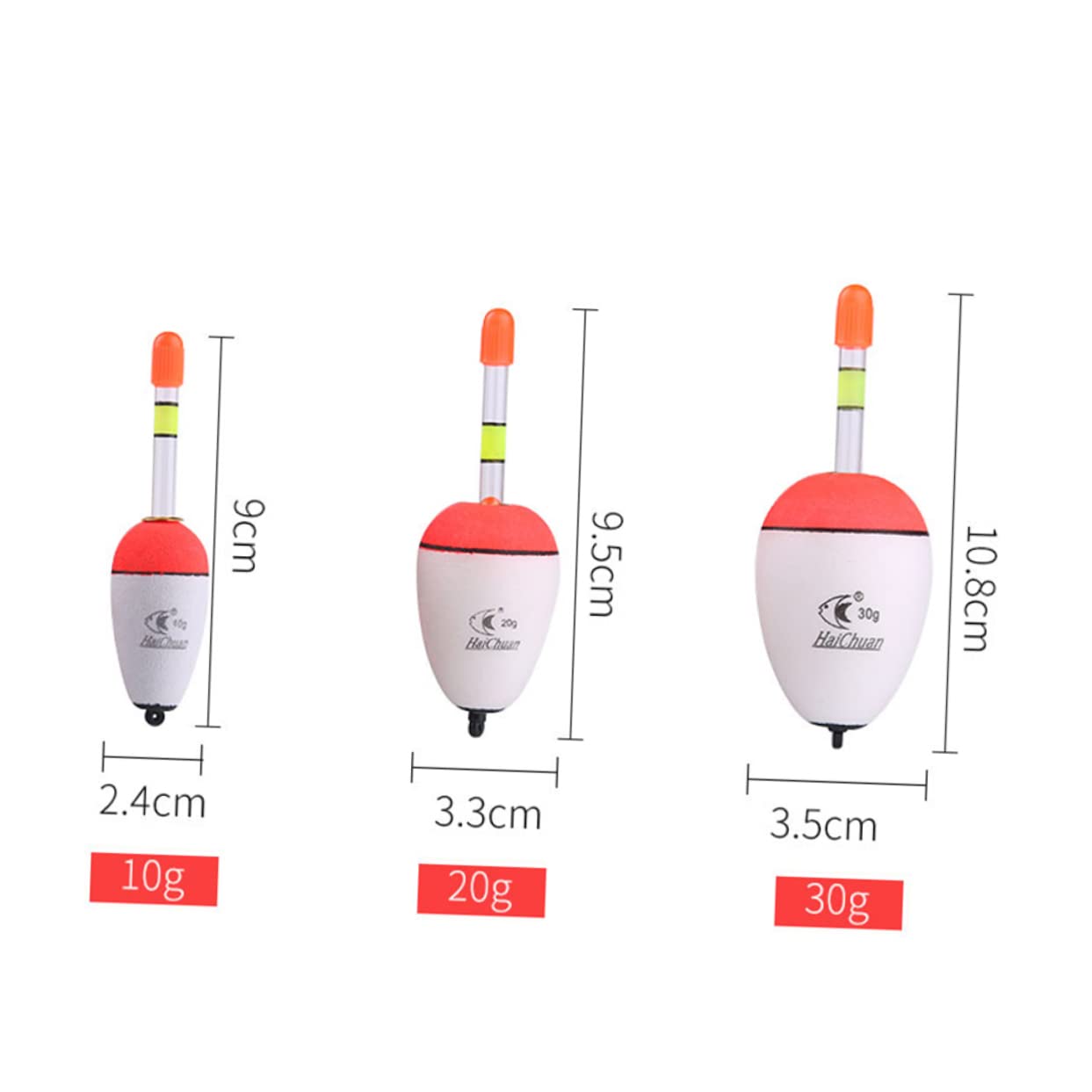 ifundom 50G Fishing Buoy Light Stick Floats for Night Fishing Sea Fishing Stream and Lake Angling Durable and Lightweight for Catching Various Fish