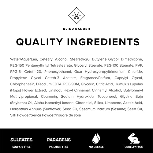 Blind Barber 30 Proof Styling Cream - Workable Hair, Beard & Mustache Cream For Men - Control Beard & Mustache Frizz - Water Based Style Cream With Light Hold & Natural Shine (3.2Oz / 100Ml) #TOP7