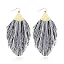 Feather Fringe - Black Grey
