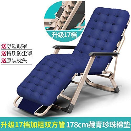 Preisvergleich Produktbild LKU Schwerer Klappstuhl tragbare Gartenmöbel multifunktionale Liege Metallrahmen faltbares Einzelbett, 15