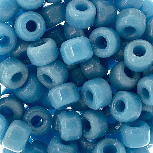 Czech Glass Crow Beads 500pcs Light Blue DIY Jewelry Making Crow Beads