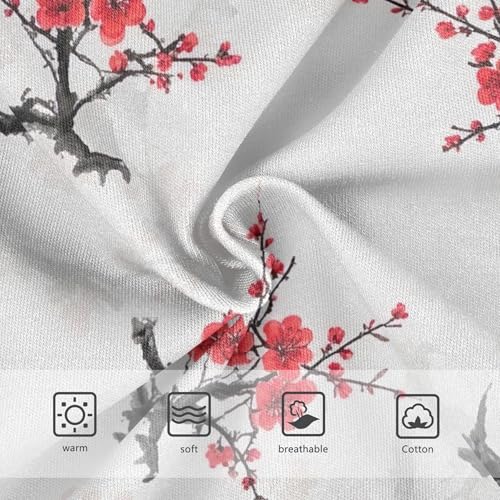 Toddler Underwear Floral 2t Cotton Cute Panties Girl Artistic Briefs Undies Kids Elegant Cherry Blossom Red Flowers3