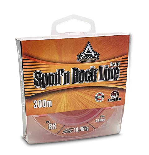 Saenger Unisex – Erwachsene Anaconda AC Spod´n Rock Line Orange 300m 0,16mm/8,75kg