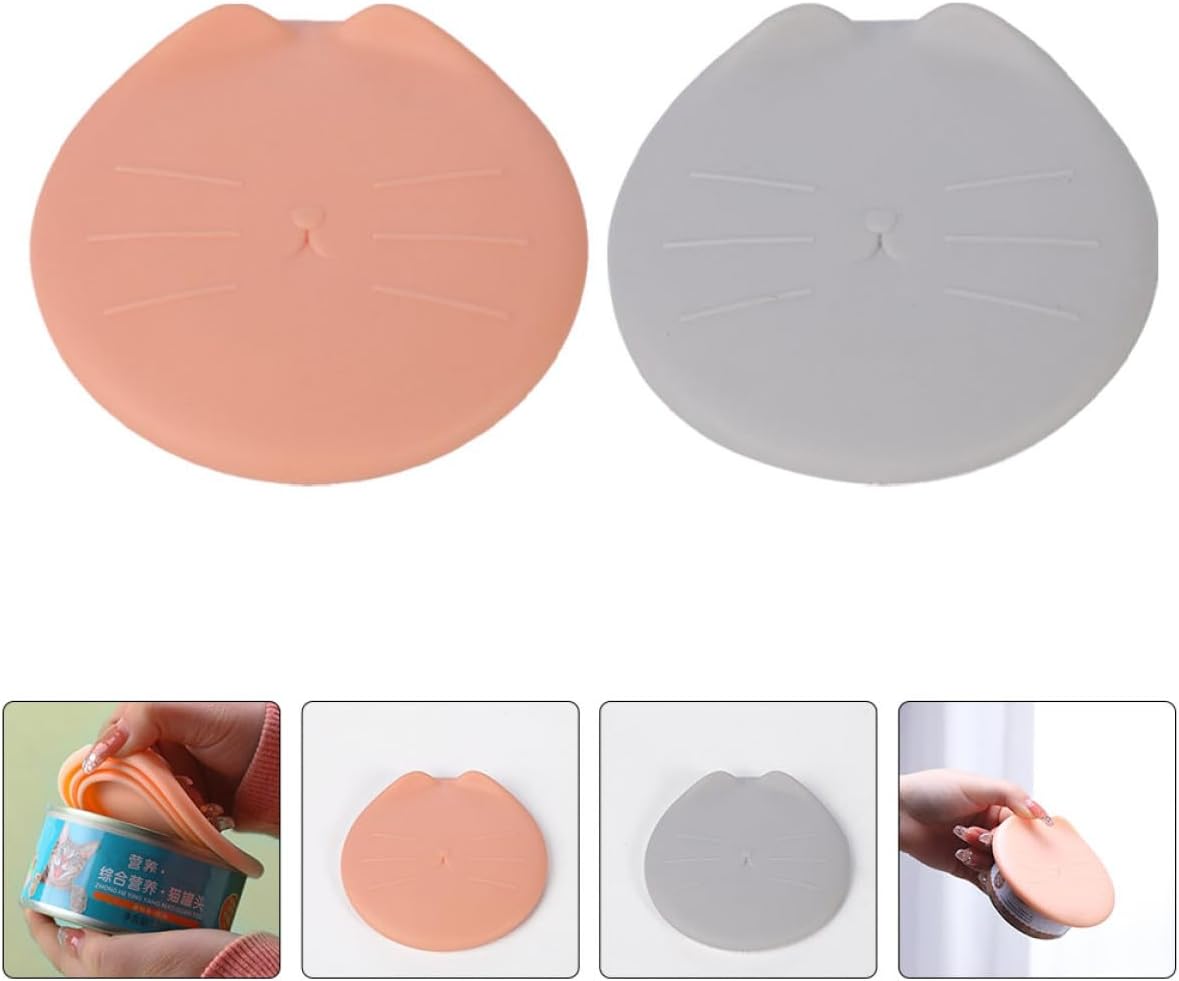 Gadpiparty 2pcs Reusable Tpr Cat Food Can Lids Sealed Pet Food Covers for Dogs and Cats Household Storage Accessories with Convenient Airtight Seal Suitable for Pet Feeding image 4