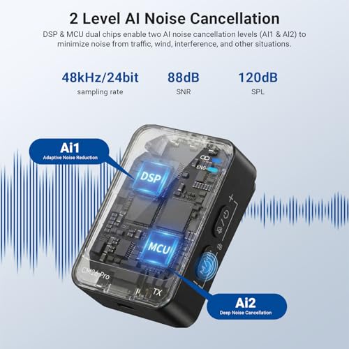 Image of NEEWER 2 Pack Bi Color LED Video Light Kit + CM26 Pro AI Wireless Microphone for iPhone Android Phone Camera PC, 50H Battery 100m Range, Panel with 75 inch Tripod Stand Photography Streaming Key Lighting