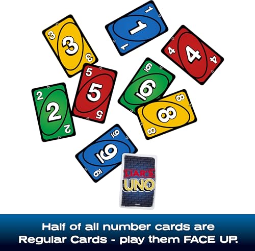 image for Mattel Games Liar’s UNO Card Game in Travel & Storage Tin for Adults