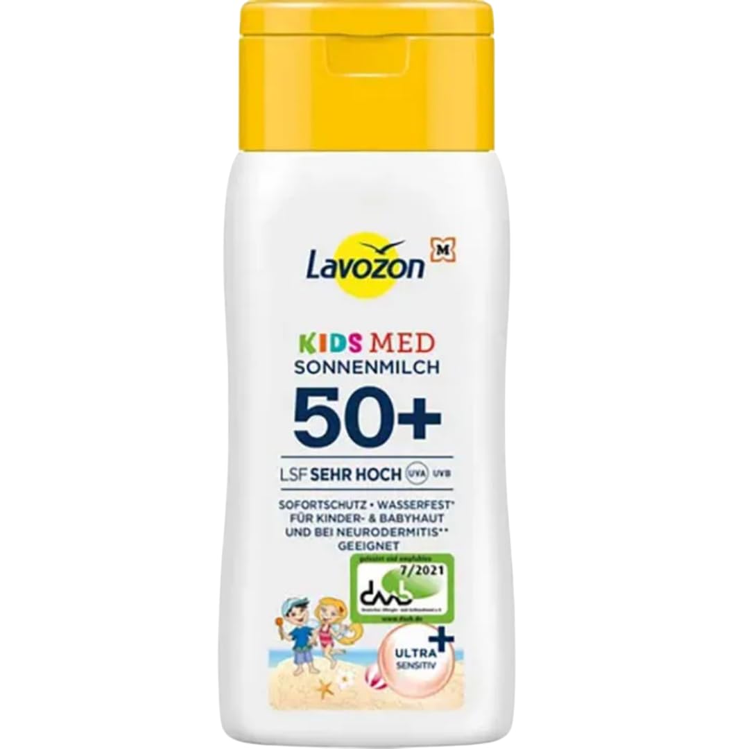 LAVVOZON Sonnencreme Kids MED Roll-On, LSF 50+, 200 ml, wasserfest, 4 Er