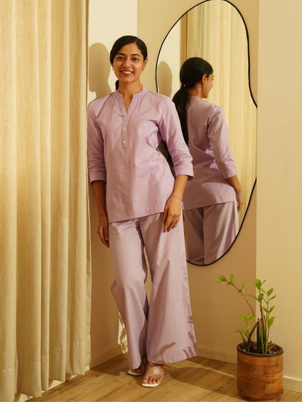 Image of SAADAA Women's Cotton Co-Ord Set | Soft, Breathable Fabric | Comfortable