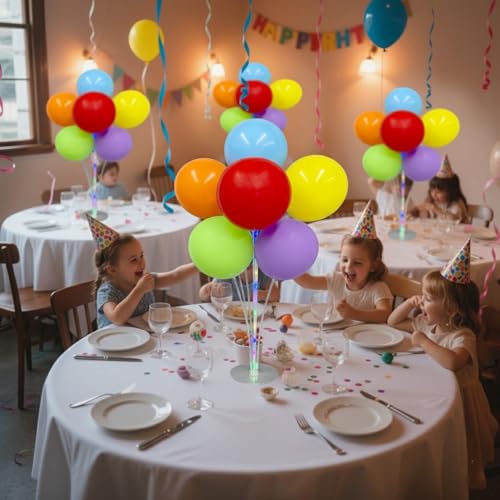 Image of Lightsfever 6 Sets LED Light Up Balloon Stand Kits for Table Centerpieces