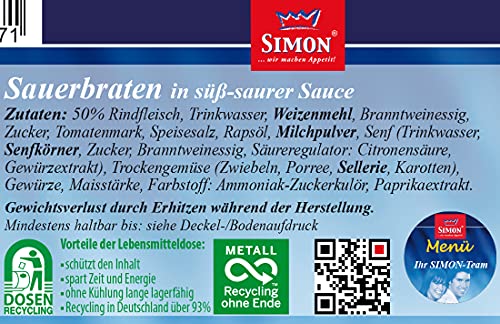 Werner Simon Sauerbraten 400 Gramm | Der Klassiker in der praktischen recycelbaren Konserve – Bild 4