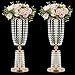 2 Pcs 23.75 inches Gold Vases for Centerpieces Tall Crystal Metal Vase Flower Stand Holders Wedding Centerpiece Chandelier for Reception Tables Wedding Supplies