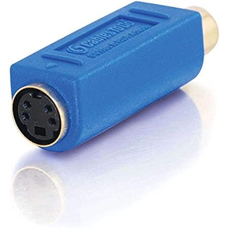 C2G 13043 Bi-Directional S-Video Female to RCA Female Video Adapter, Blue