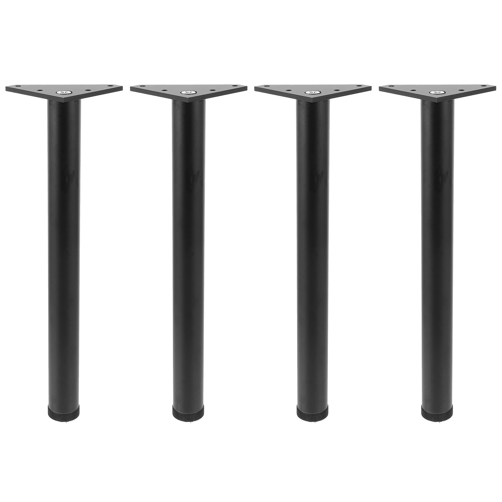 SOLUSTRE Set di 4 Gambe per Mobili Regolabili in Lega di Alluminio Nero, Supporto Stabile Design Triangolare per Tavoli e Armadietti
