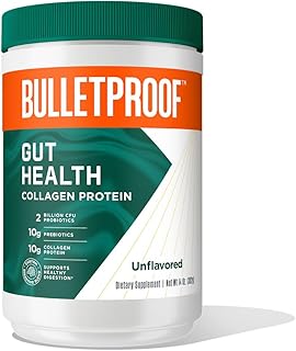 Bulletproof Unflavored Gut Health Collagen Protein, 14 Ounces, 10g Grass-Fed Collagen Peptides for Gut, Skin, Bone and Joint Support