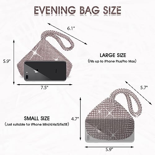 Image of JIAN YA NA Fashion Women Bridesmaid Lady Girl Bride Evening Clutch Bag for Prom Cocktail Party Wedding Engagement