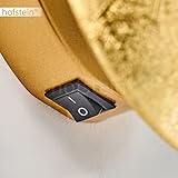 Wandlampe Mezia, runde Wandleuchte aus Metall in Gold mit Lichtspiel an der Wand, 1 x G9, Innenwandleuchte mit Strahlen-Effekt in Struktur-Gold-Optik, ohne Leuchtmittel