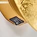 Wandlampe Mezia, runde Wandleuchte aus Metall in Gold mit Lichtspiel an der Wand, 1 x G9, Innenwandleuchte mit Strahlen-Effekt in Struktur-Gold-Optik, ohne Leuchtmittel