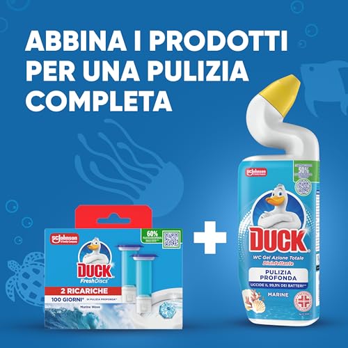 Duck Fresh Discs, Gel Igienizzanti WC, Marine, 6 Ricariche, 36 Dischi - Immagine 5