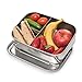 Stainless Steel Bento Lunch Box EXTRA LARGE. 3 Sections Holds Sandwich and Two Sides. Ecofriendly Durable Perfect LunchBox for Adults Office or Outdoor. Holds 8 Cups of Food! Steel Cutlery Included