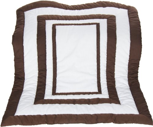 Baby Doll Bedding Modern Hotel Style Crib Comforter, Chocolate