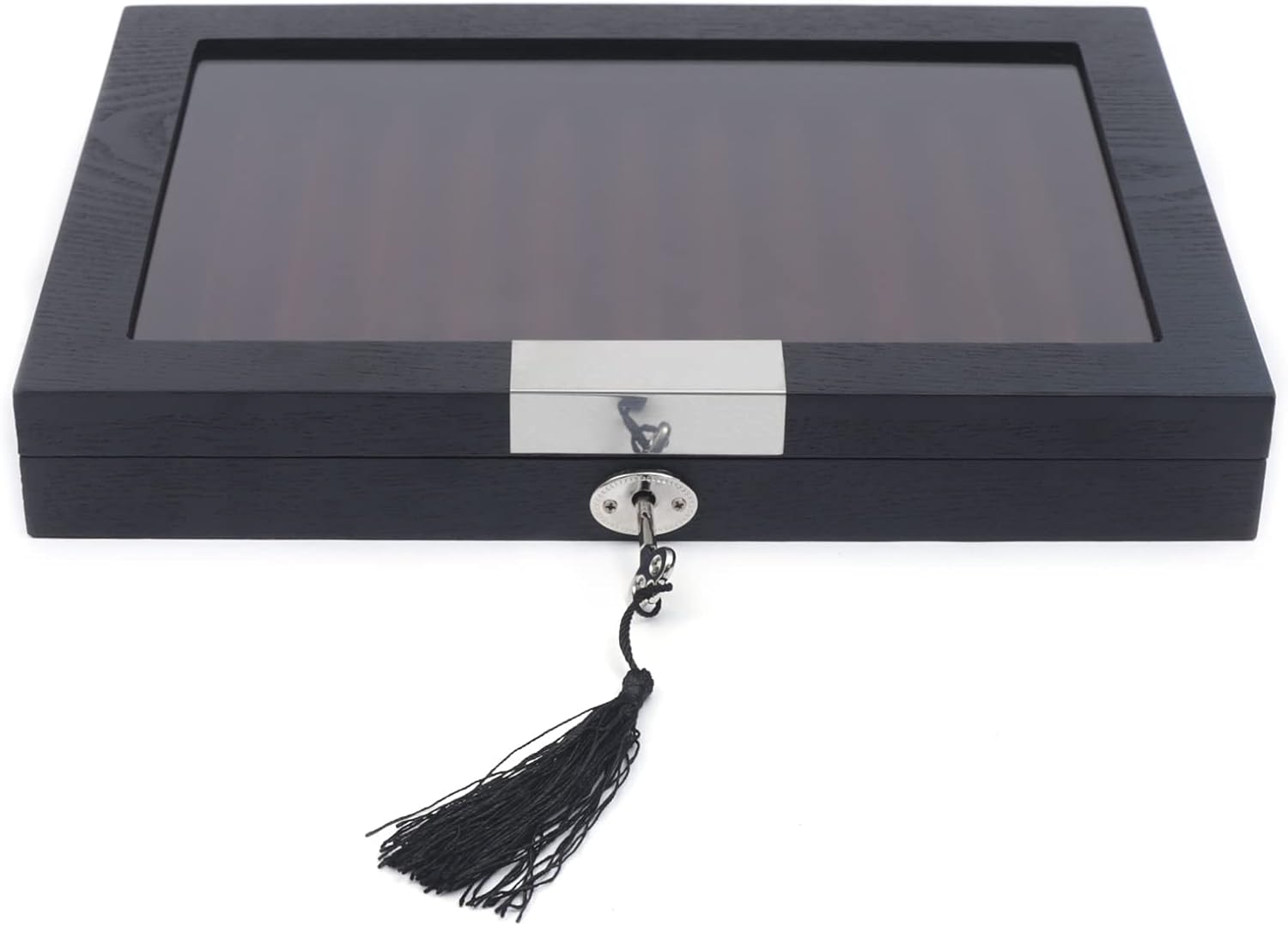TFCFL Pen Display Box Wooden 12 Slot Pen Storage Organizer Case with a Key Black Fountain Pen Collector Box Christmas Gifts