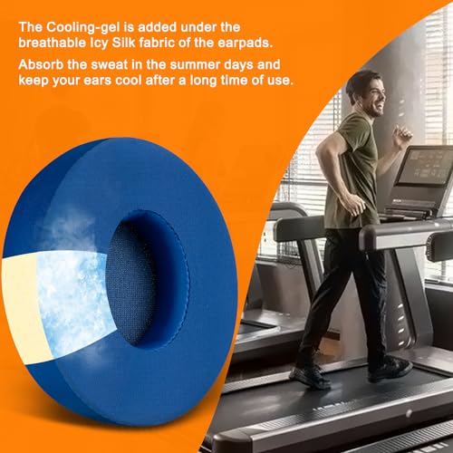 SoloWIT Cooling Gel Earpads Replacement for Beats Solo 2 & Solo 3 Wireless On-Ear Headphones, Ear Pads Cushions with High-Density Noise Isolation Foam, Added Thickness - Blue by SoloWIT - Used condition - Image 7