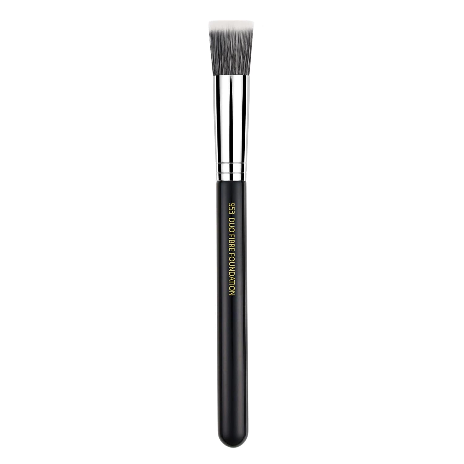 Bdellium Tools Professional Makeup Brush - Maestro Series 953 Duet Fiber Foundation - With Soft Synthetic Fibers, For Precise Application of Foundation (Black, 1pc)