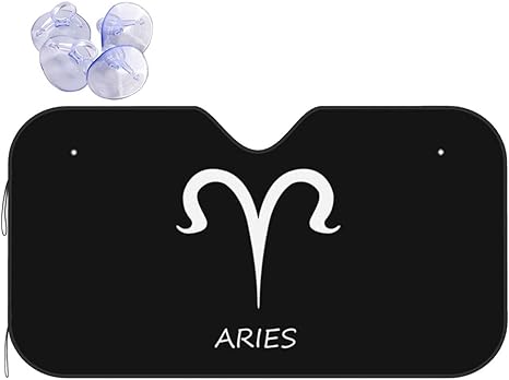 Aries Sign Car Windshield Sun Shade Keeps Out Uv Rays Protects Vehicle for Car, Truck Or SUV