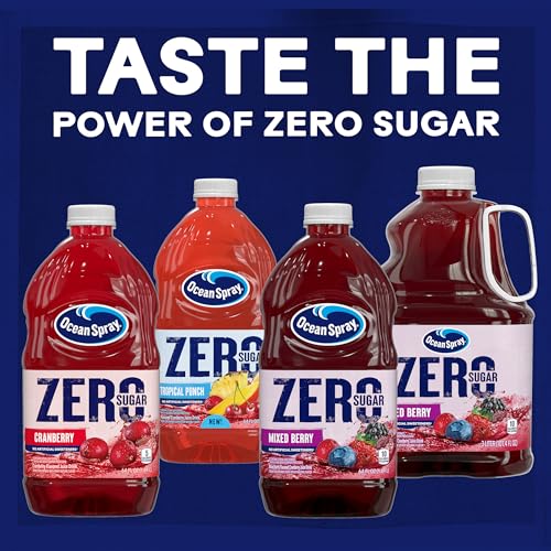 Image of Ocean Spray ZERO Sugar Mixed Berry Juice Drink, Cranberry Juice Drink Sweetened with Stevia, 101.4 Fl Oz Bottle (Pack of 6)