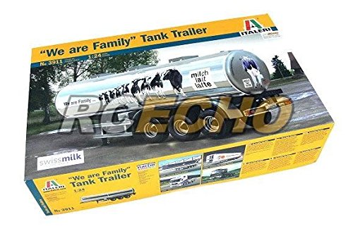 RCECHO® ITALERI Truck & Trailers Model 1/24 We Are Family Tank Trailer 3911 T3911 with 174; Full Version Apps Edition