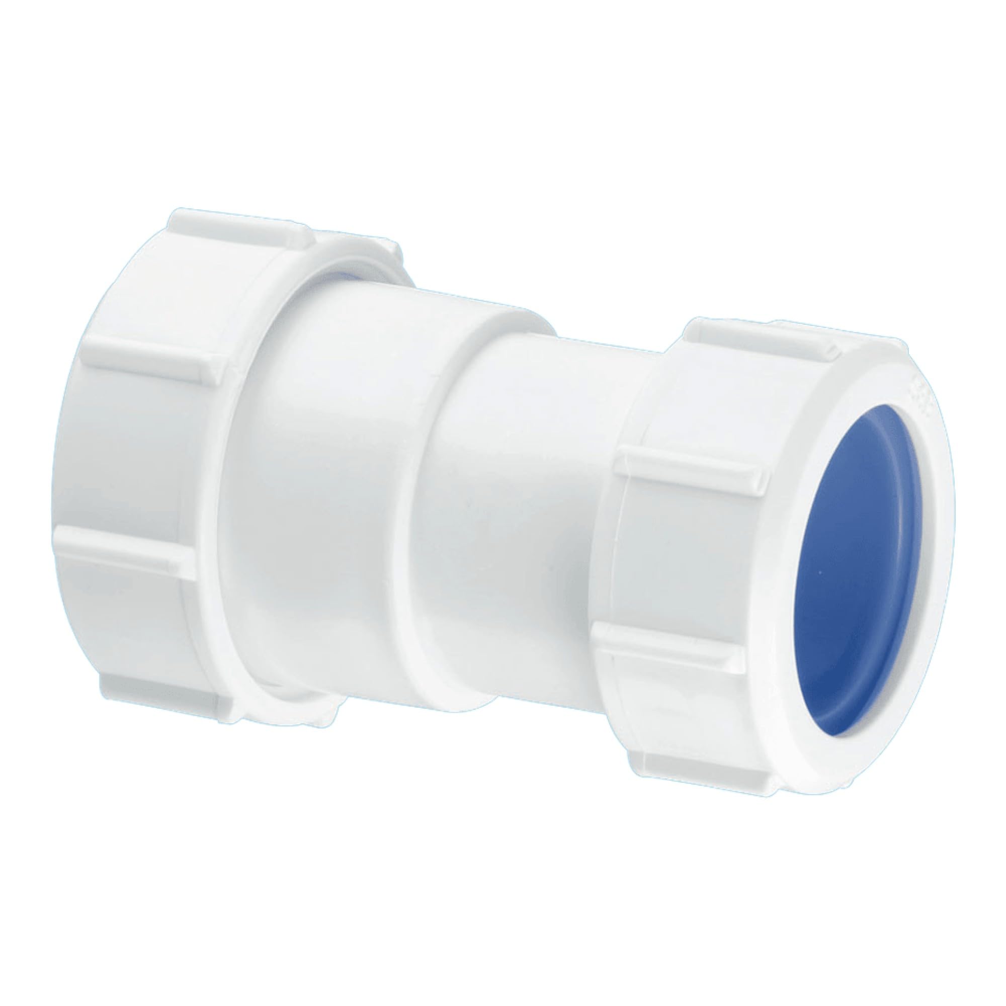 McAlpine Z28L-ISO Straight Connector-Multifit x European Pipe Size 2" x 50mm, White