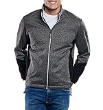 Von innen geraute Ware engbers Herren Sweatjacke mit sportiven Details, 30261, Grau in Größe 6XL